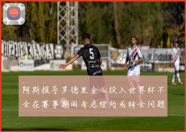 阿斯报导罗德里全心投入世界杯不会在赛事期间考虑续约或转会问题